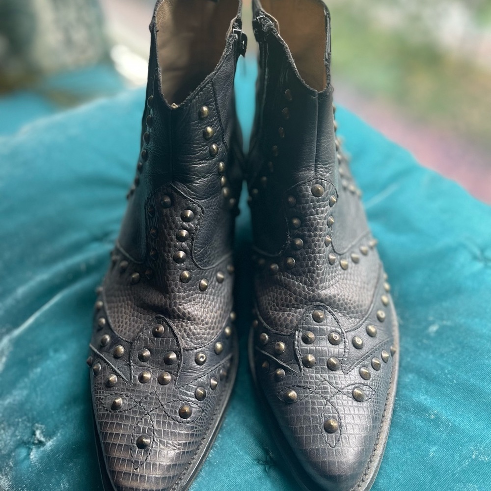 Free People Jones studded western ankle boots